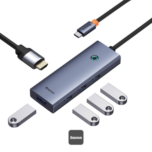 Baseus DOCKING STATION UltraJoy 5 in 1, input USB Type-C, output HDMI4K@30Hz x 1, B00052809813-00