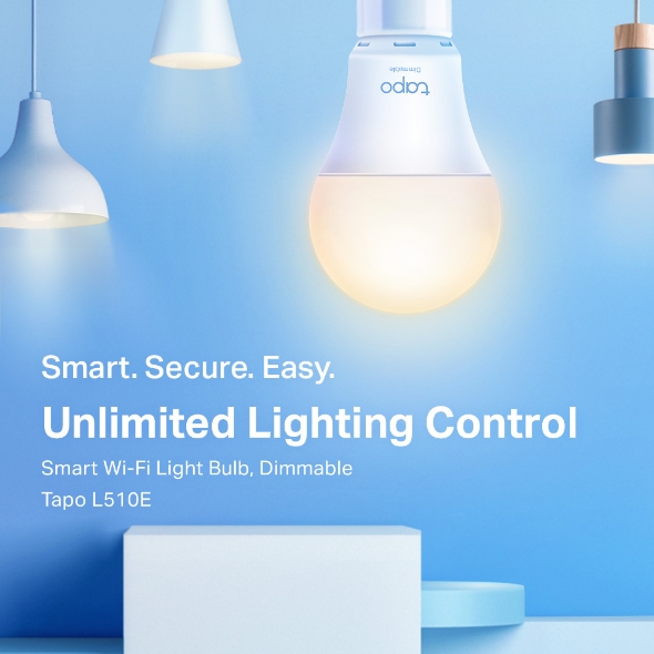 Tp-Link BEC LED wireless, 800lm, 8.7W, E27, se conecteaza la router Wi-Fi, Tapo L510E(2-pack) - imagine 2