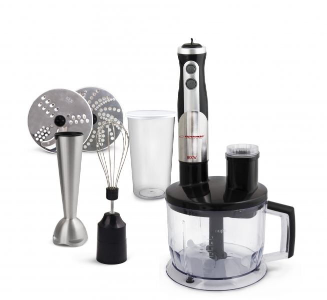 Esperanza Blender Crema 800W 2 trepte 0.6l Negru-Argintiu, EKM004
