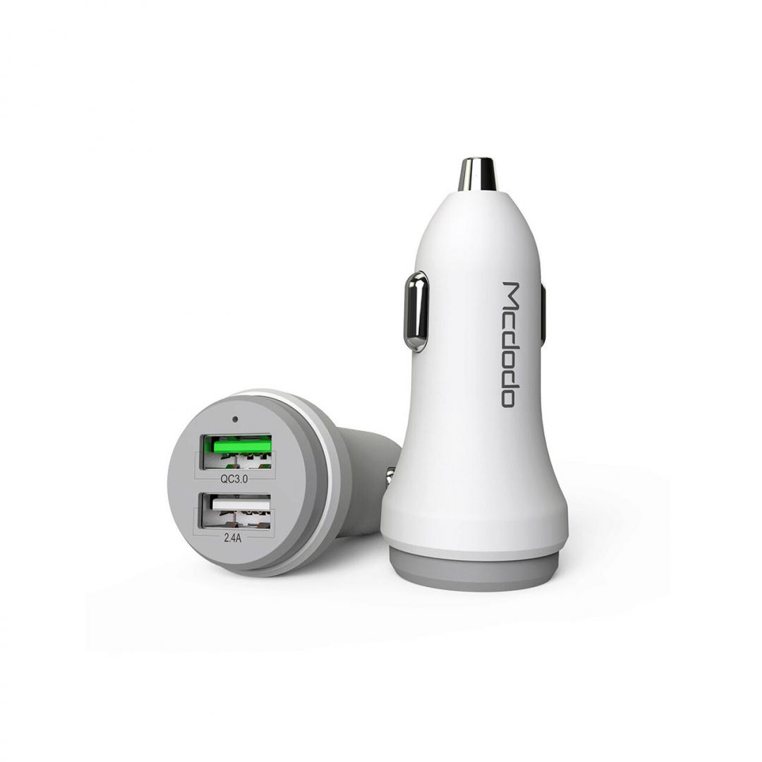 MCDODO Incarcator auto, 5.4A, 2 porturi, Alb, CC-3840