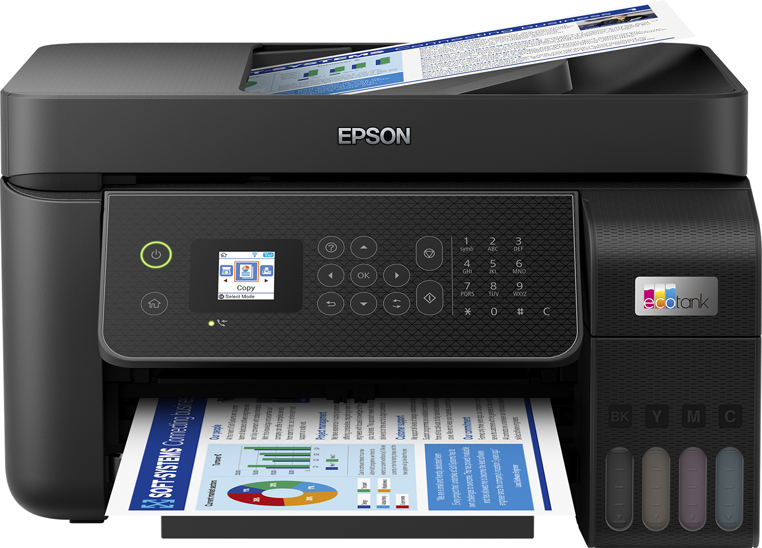 Epson Multifunctional Inkjet CISS Color L5310, A4, Impr.|Scan.|Cop.|Fax, 33ppm mono, C11CJ65412