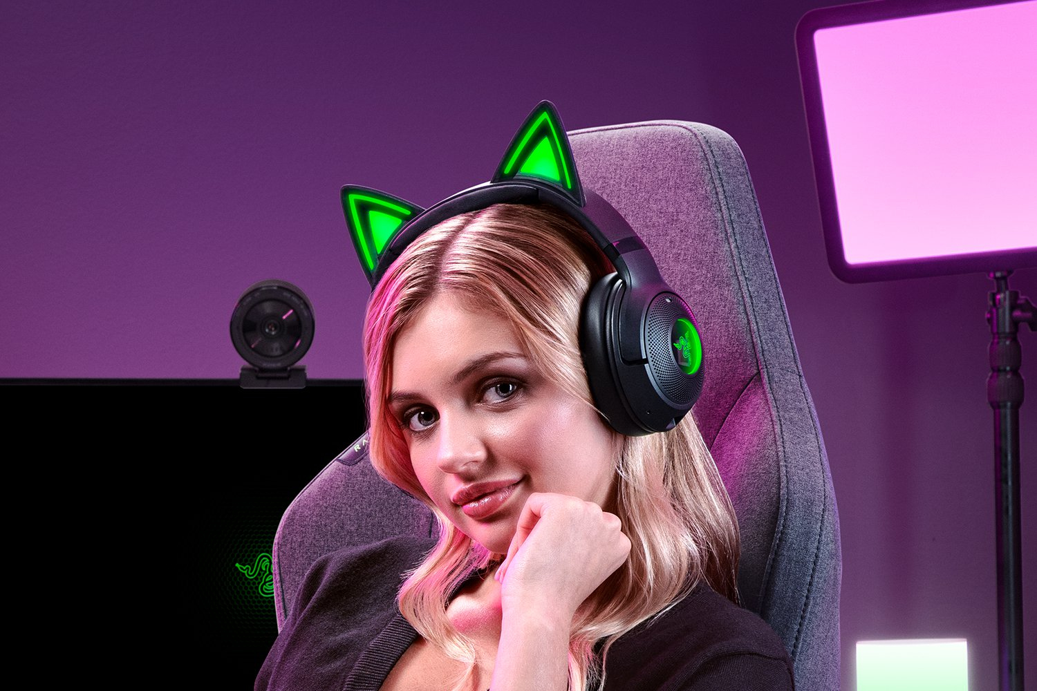 Razer Casti Kraken Kitty V2 BT, negru, RZ04-04860500-R3M1 - imagine 5
