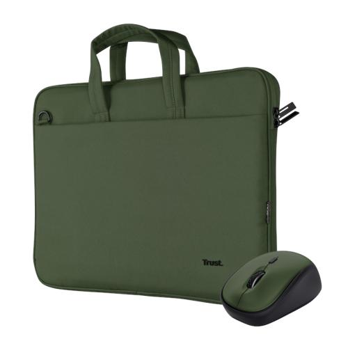 Trust Bologna Laptop Bag And Mouse Set Green, 24989