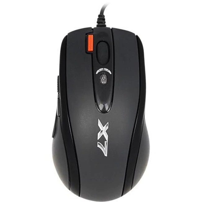 A4Tech MOUSE, gaming, cu fir, USB, optic, 2000 dpi, butoane/scroll 6/1, buton selectare, X-710BK