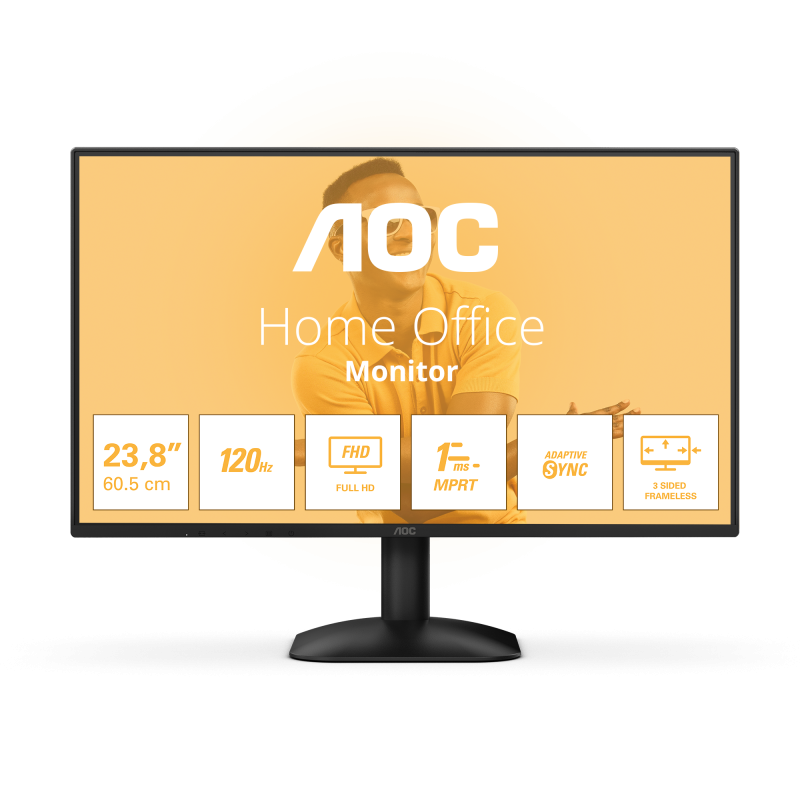 AOC Monitor Consumer, 23.8", 1920 x 1080 pixeli, Black, 24B31H