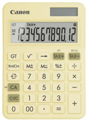 Canon Calculator de birou, LS-125KB PYL, Pastel Yellow, LCD 12-digit, dim.car. 18.6 mm, 6819C004AA