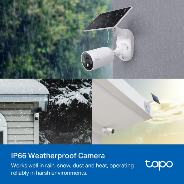 Tp-Link CAMERA IP Exterior cu acumulator, include panou solar, IP66, dist. IR 15 m, Tapo C425 KIT - imagine 5
