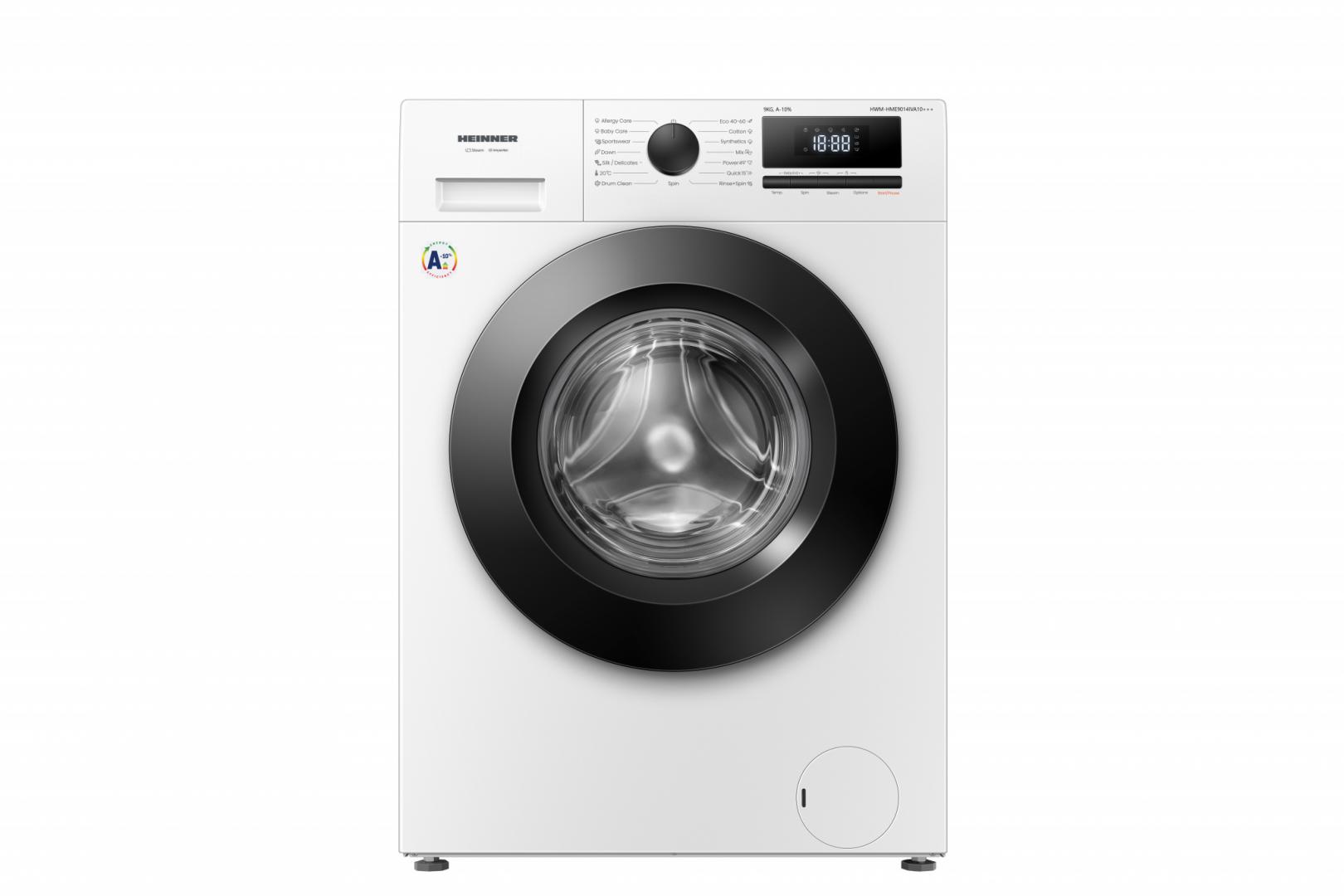 HEINNER Masina de spalat rufe, 9 Kg, 1400 rpm, Clasa: A, Alb, HWM-HME9014IVA10+++