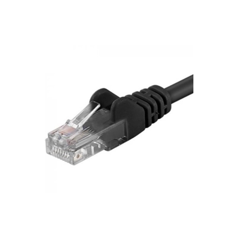 PremiumCord Patchcord UTP RJ45-RJ45 Cat.5e 0.25m, negru, UTP-5E-0.25-BK
