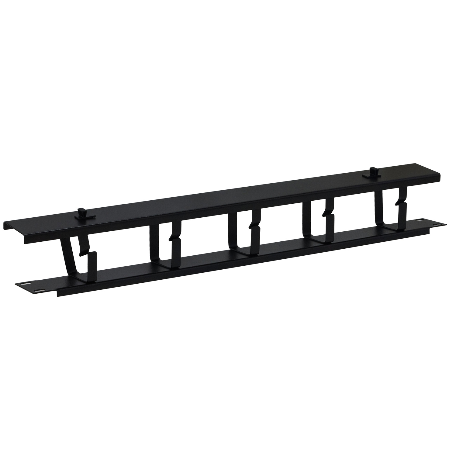 SPACER PANOU gestionare cabluri, tip masca orizontala cu capac, 5 console metalice, 19, SPCM-1UC-BK