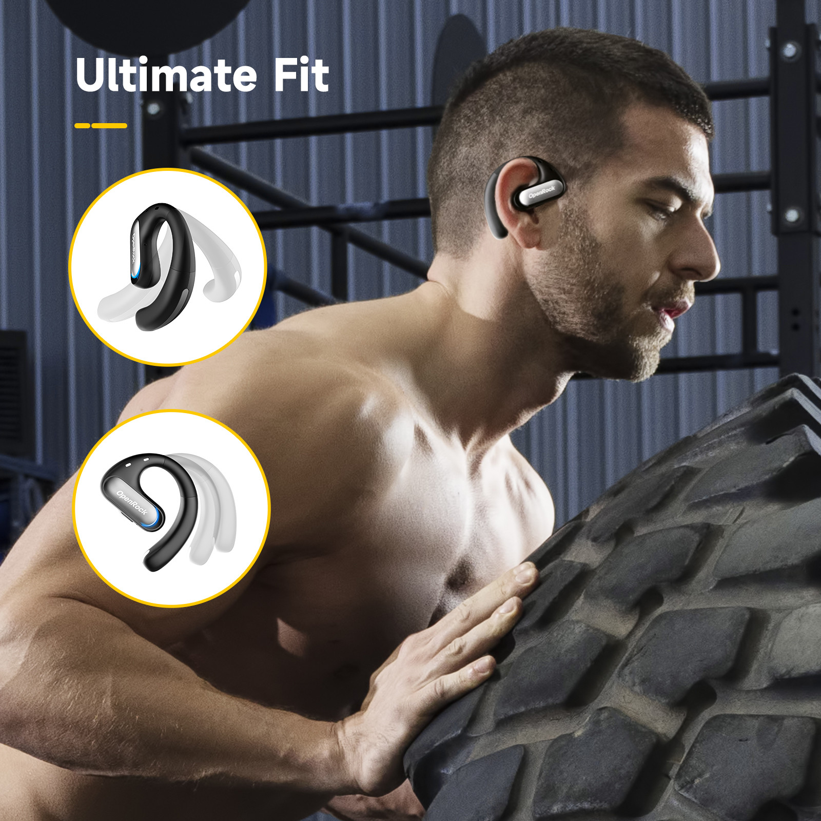 OneOdio Casca wireless, tip butoni - TWS, utilizare smartphone, conectare prin, OpenRock-Pro-Black - imagine 7