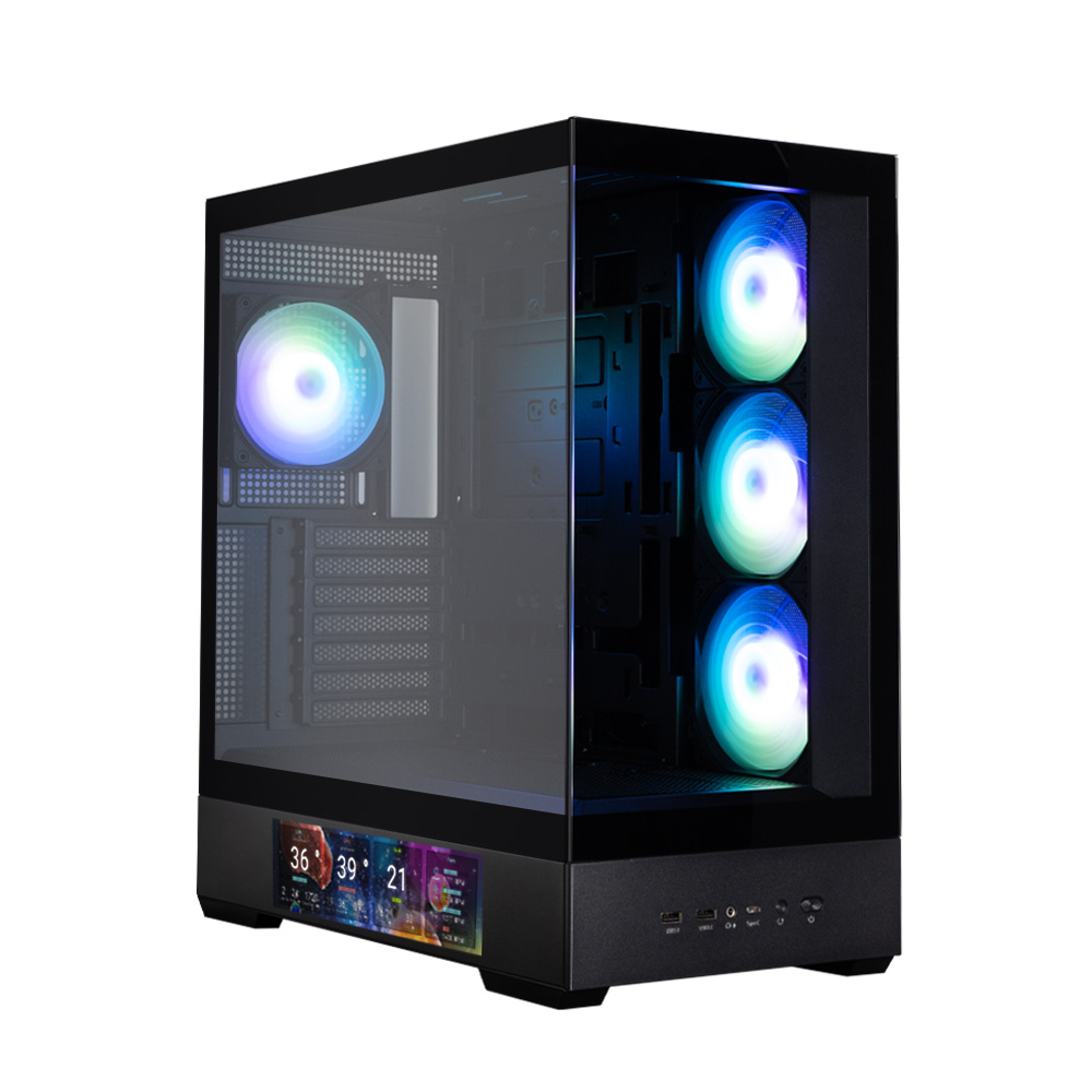 Zalman CARCASA P40 DS, middle tower, gaming, fara sursa, suporta 10xfan, 4xfan inclus, P40 DS Black
