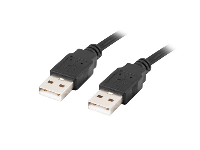 Lanberg USB-A M/M 2.0 CABLE 1M BLACK, CA-USBA-20CU-0010-BK