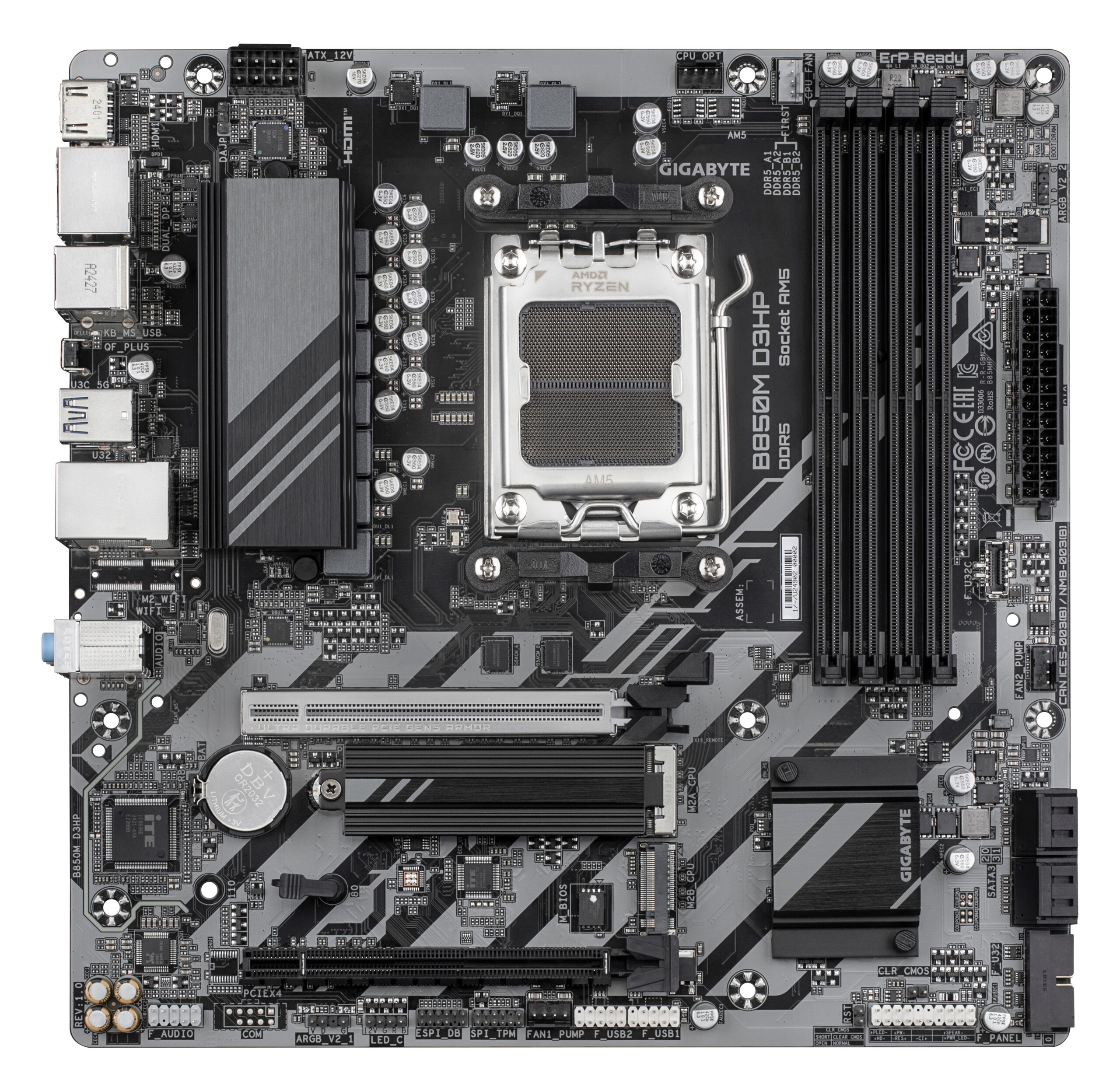Gigabyte MB AMD B850 SAM5 MATX/, B850M D3HP 1.2 - imagine 2