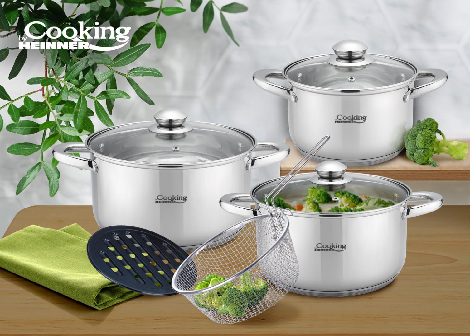 HEINNER SET GATIT DIN INOX 8 PIESE, VICTORIA, COOKING BY, HR-MSF-8PSC - imagine 2