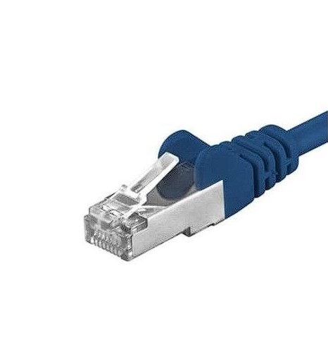 PremiumCord Patchcord SFTP RJ45-RJ45 Cat.6A, 0.25m, albastru, SFTP-6A-0.25-BL
