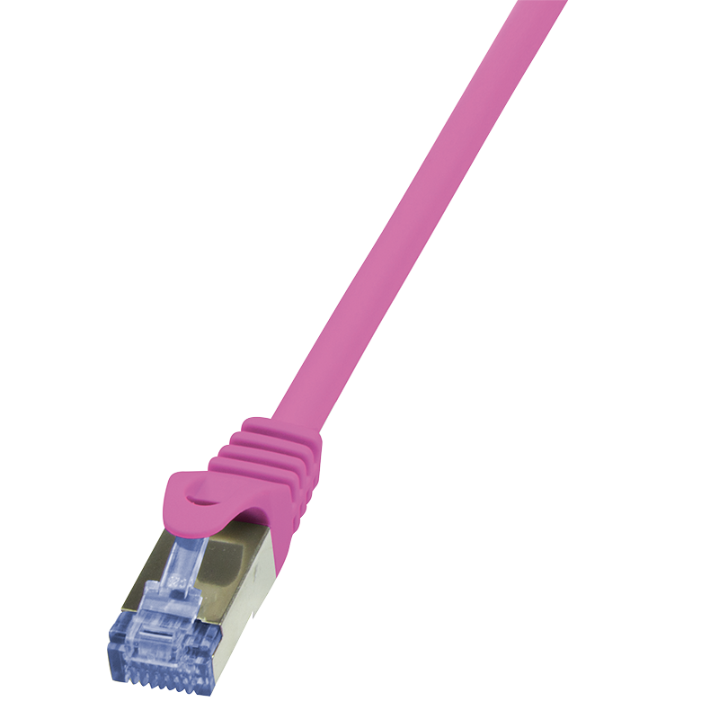Logilink PATCH CORD S/FTP Cat6a, LSZH, cupru, 7.5 m, roz, AWG26, dublu ecranat, CQ3089S