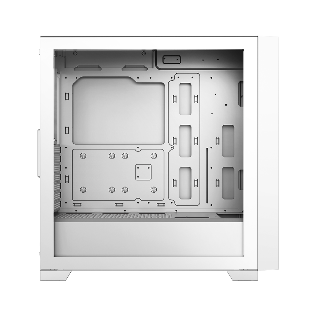 PCCOOLER CARCASA, Middle Tower, ATX, fara sursa, sticla securizata, 3 ventilatoare, C3D510 ARGB WH - imagine 4