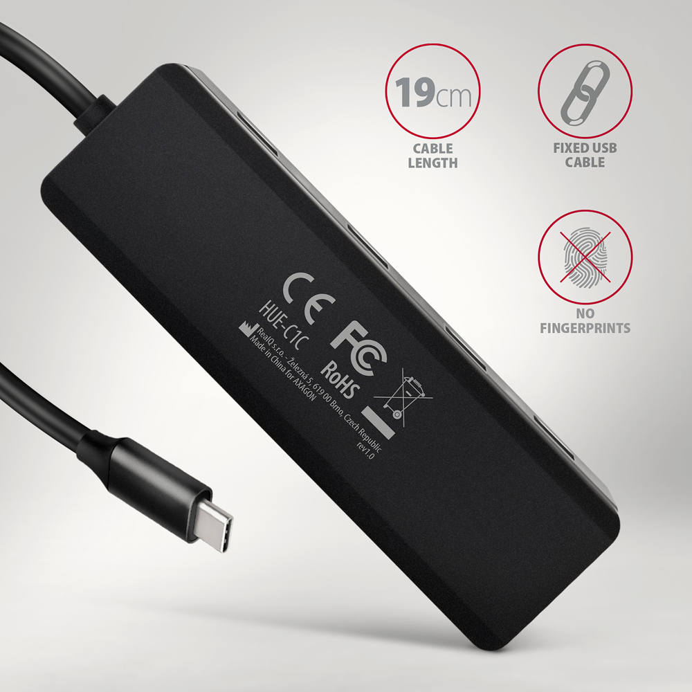 OEM Hub USB AXAGON USB-C 5Gbps TRAVEL, HUE-C1C - imagine 5