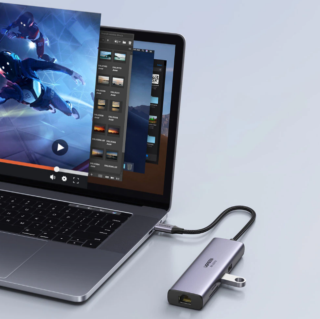 UGreen DOCKING Station, CM512 conec PC USB Type-C, USB 3.0 x 2|cititor SD/micro SD x 1| RJ-45, 60515 - imagine 2
