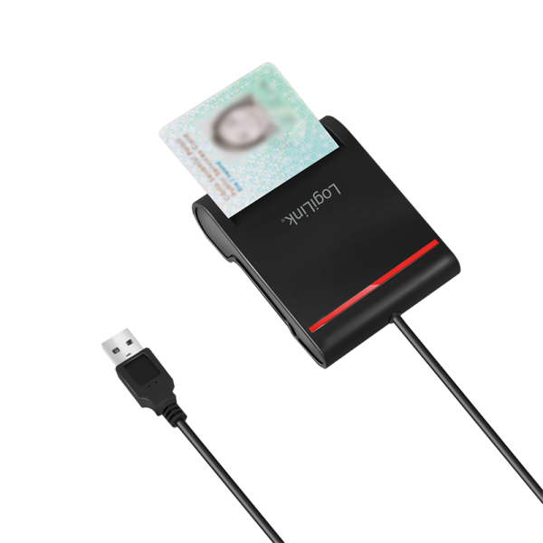 Logilink CITITOR DE CARDURI pentru smart ID, USB 2.0, 0.9m, negru, CR0047
