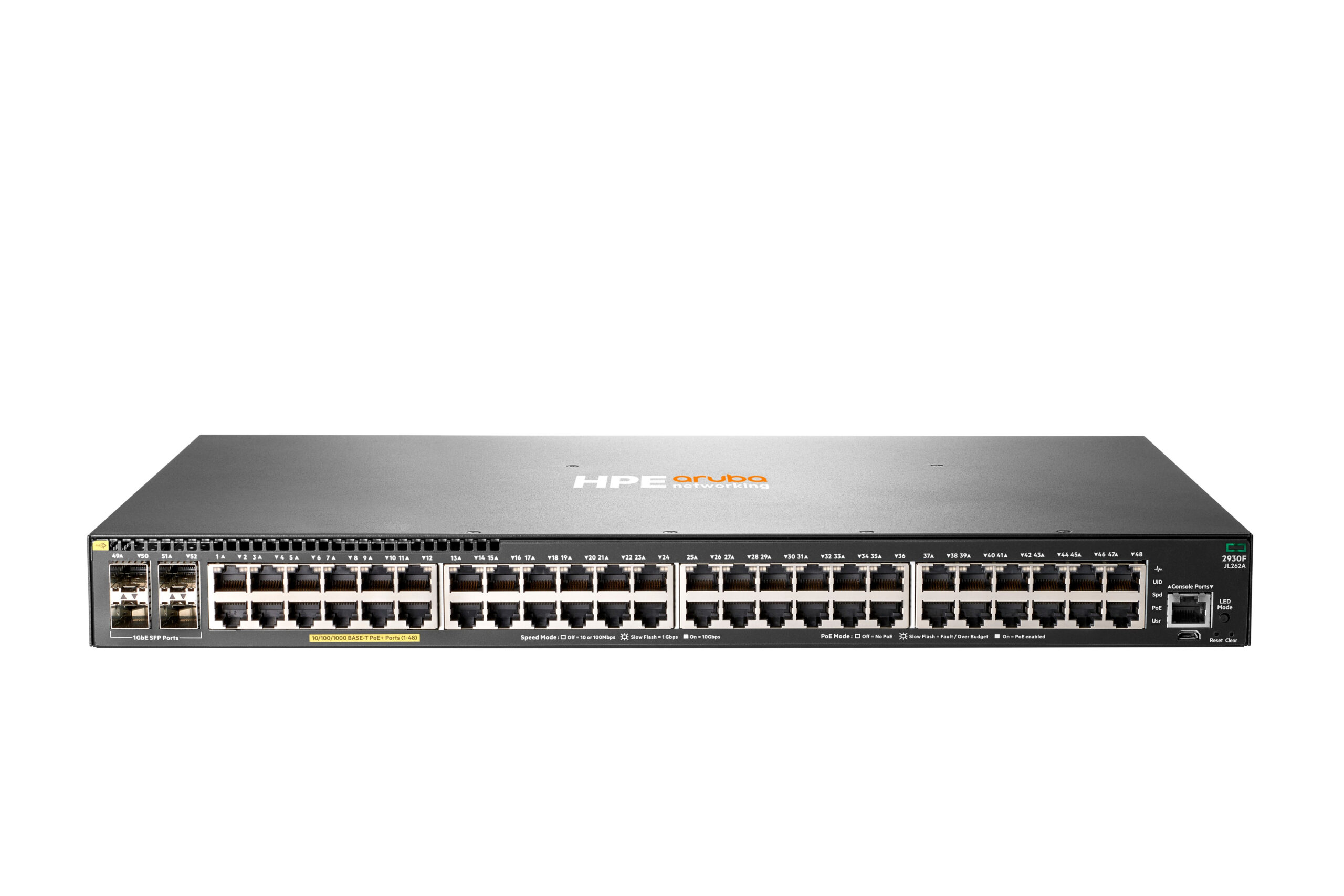 HP NET SWITCH 48PORT 4SFP/POE+ 2930F JL262A ARUBA BY HPE, JL262A#ABB