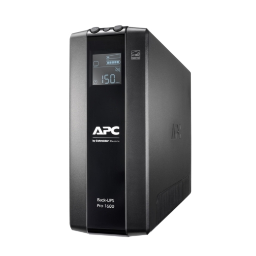 APC UPS Pro BR, Line int., Tower, 960 W, AVR, IEC x 8, display LCD, back-up 11 - 20 min., BR1600MI