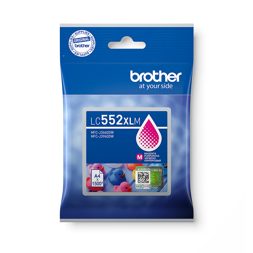 BROTHER Cartus Cerneala Original Magenta pentru MFC-J3660DW|MFC-J3960DW|1.5K, LC552XLM