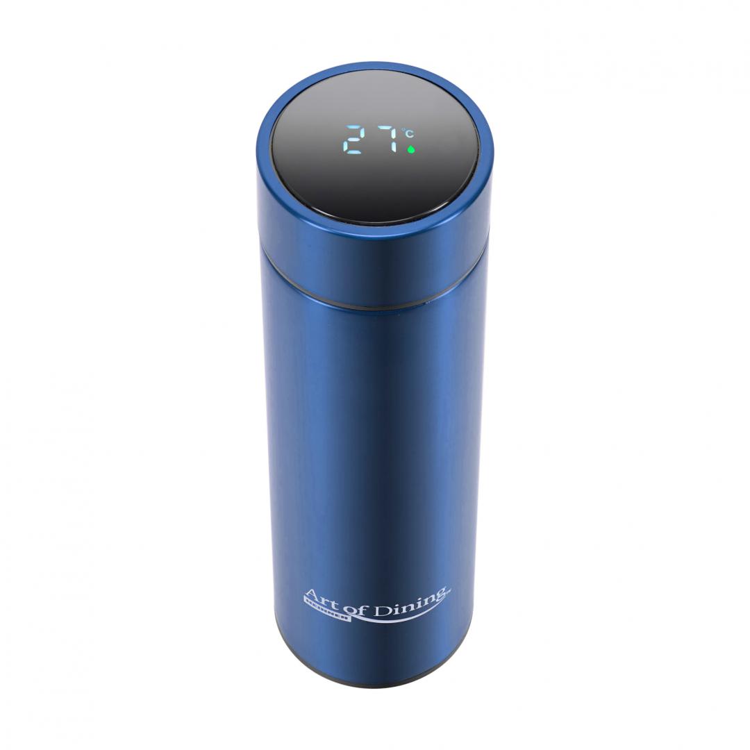 HEINNER TERMOS INOX 450 ML, CU INDICATOR LED PENTRU TEMPERATURA, ALBASTRU, ART OF, HR-AER-TM45A