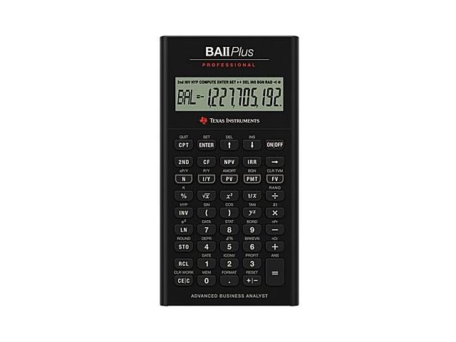 Texas Instruments CALCULATOR de BIROU BAII Plus Professional, TI015110