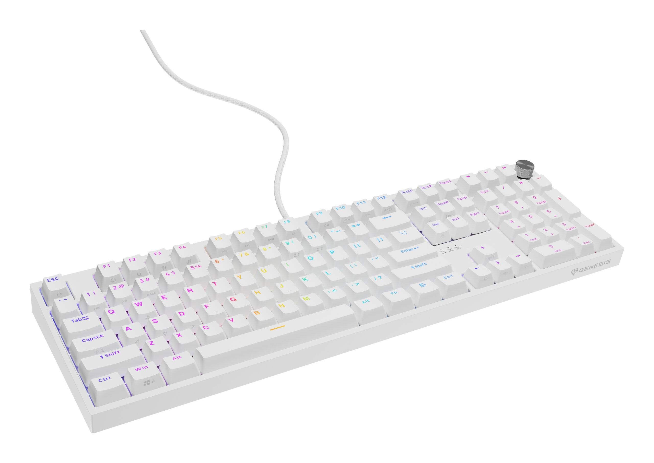Genesis Tastatura Thor 404 P alb, NKG-2300
