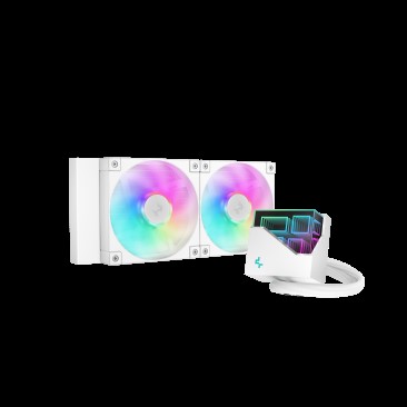 Deepcool LT 240ARGB, skt. Intel si AMD, racire cu lichid, 2 x 120mm, 600 - 2400, R-LT240-WHAMNC-G-1