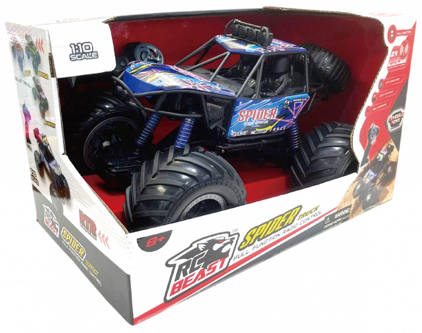 CEVODLE MASINUTA CU TELECOMANDA BIG FOOT, SCARA 1/10, 44CM, ALBASTRU, CEV10001-1102ABS - imagine 2