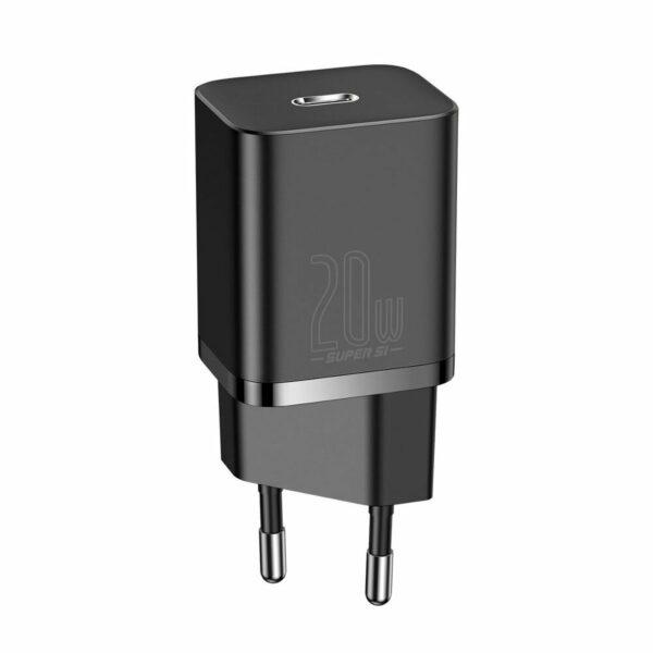 BASEUS Incarcator Retea Super Si, 20 W, 1 port, Negru, CCSUP-B01