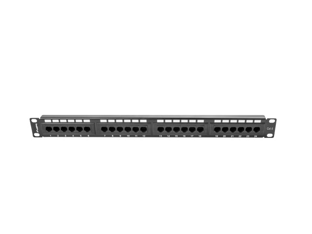 Lanberg Patch panel 24 porturi 1U Cat.6 UTP ng, PPU6-1024-B - imagine 3
