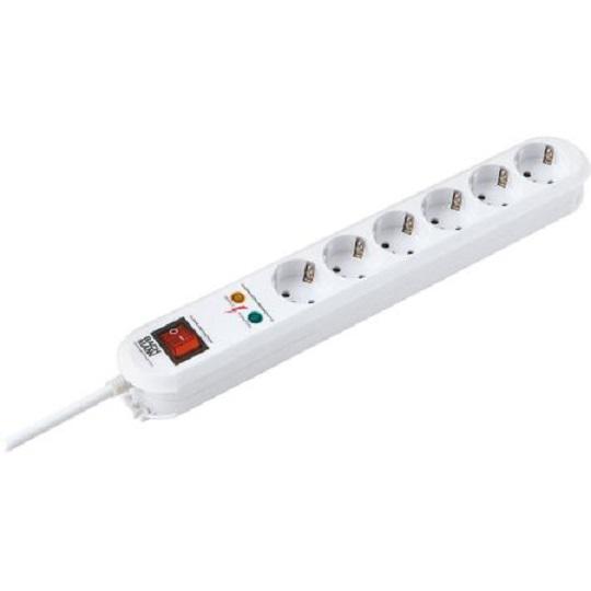 Bachmann PRELUNGITOR, Schuko x 6, conectare prin Schuko (T), cablu 1.5 m, protectie, B381.2501KR