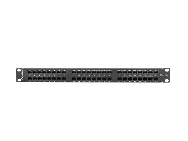 Lanberg Patch panel 48 porturi 1U Cat.5e UTP ng, PPU5-1048-B - imagine 4