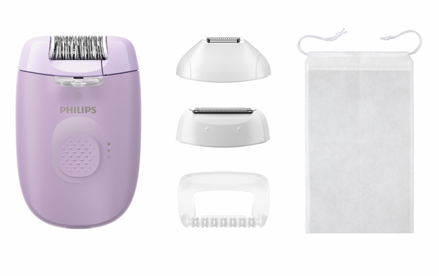 PHILIPS Epilator Seria 4000, 2 setari de viteza, Cap de epilare lavabil, 4 accesorii, BRE257/00