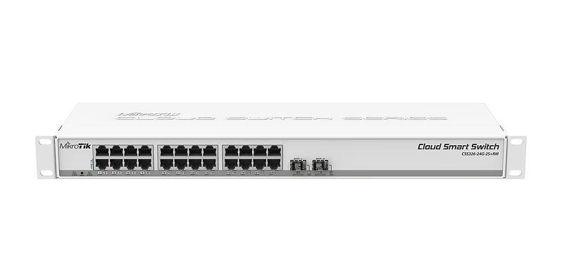 Mikrotik SWITCH, porturi Gigabit x 24, SFP+ x 2, managed, rackabil, carcasa, CSS326-24G-2S+RM