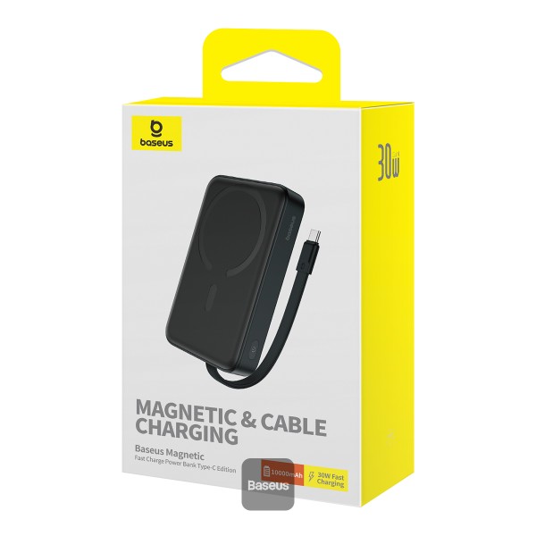 Baseus POWER BANK Magnetic Mini Wireless, 10000mAh, 30W, 2 x USB Type-C, P1002210B113-00 - imagine 8