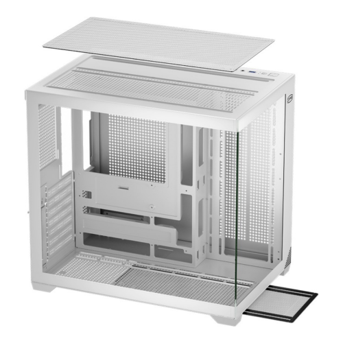 PCCOOLER CARCASA, middle tower, gaming, fara sursa, suporta 10xfan, USB Type-C x 1, USB, C3 T700 WH - imagine 3