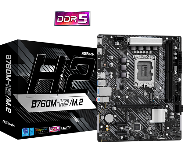 Asrock Placa de baza motherboard, B760M-H2/M.2
