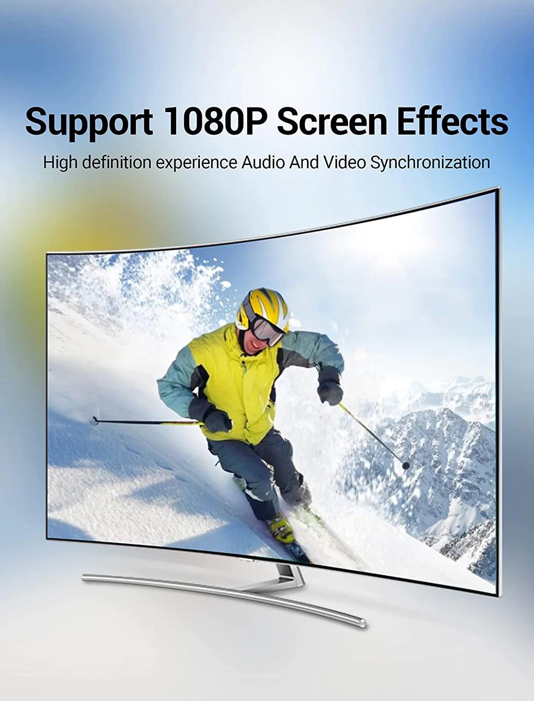 Vention Cablu video, HDMI(T) la HDMI(T), 1.5m, rezolutie maxima 4K la 60Hz, conectori, VAA-B02-L150 - imagine 5