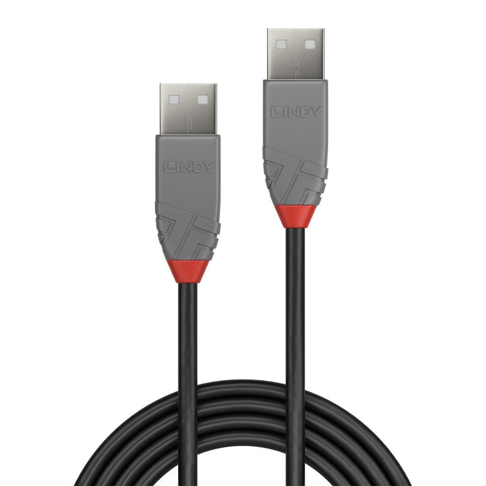 Lindy Cablu 3m USB 2.0 Type A to A, Anth, LY-36694
