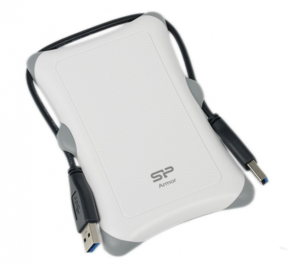 SILICON POWER HDD extern portabil Armor A30 1TB Anti-shock USB 3.0 alb, SP010TBPHDA30S3W