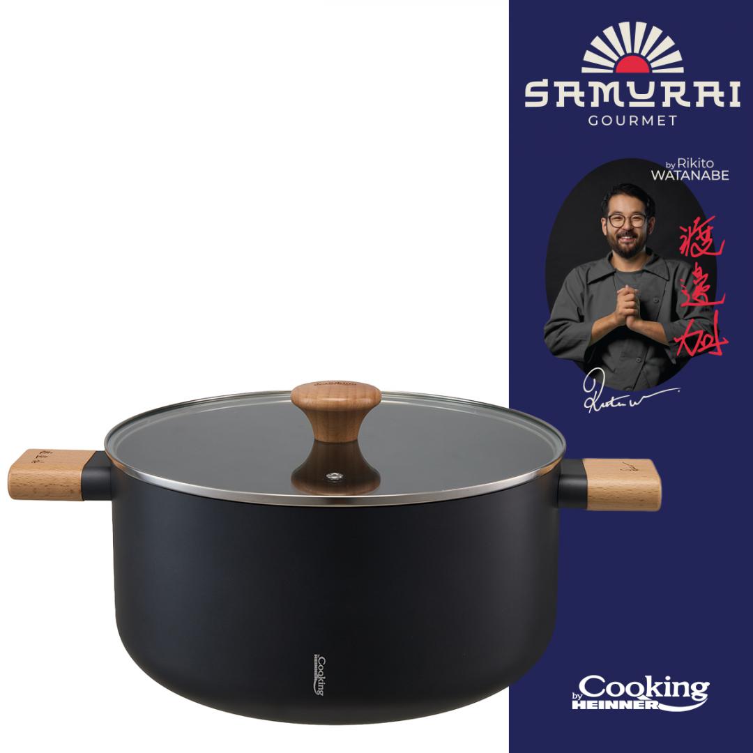 HEINNER SEMIOALA ALUMINIU + CAPAC 28X14 CM, 7.8 L, RIKITO WATANABE, SAMURAI GOURMET, HR-SNT-S28