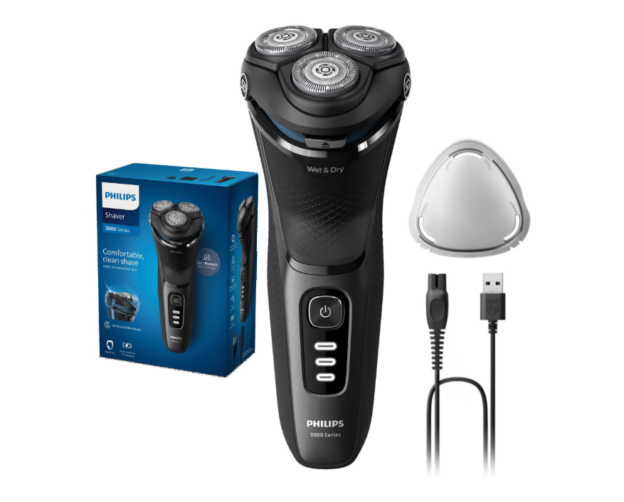 PHILIPS Aparat de ras Shaver Seria 3000, barbierit umed şi uscat, fara fir, capete 5D, S3244/12