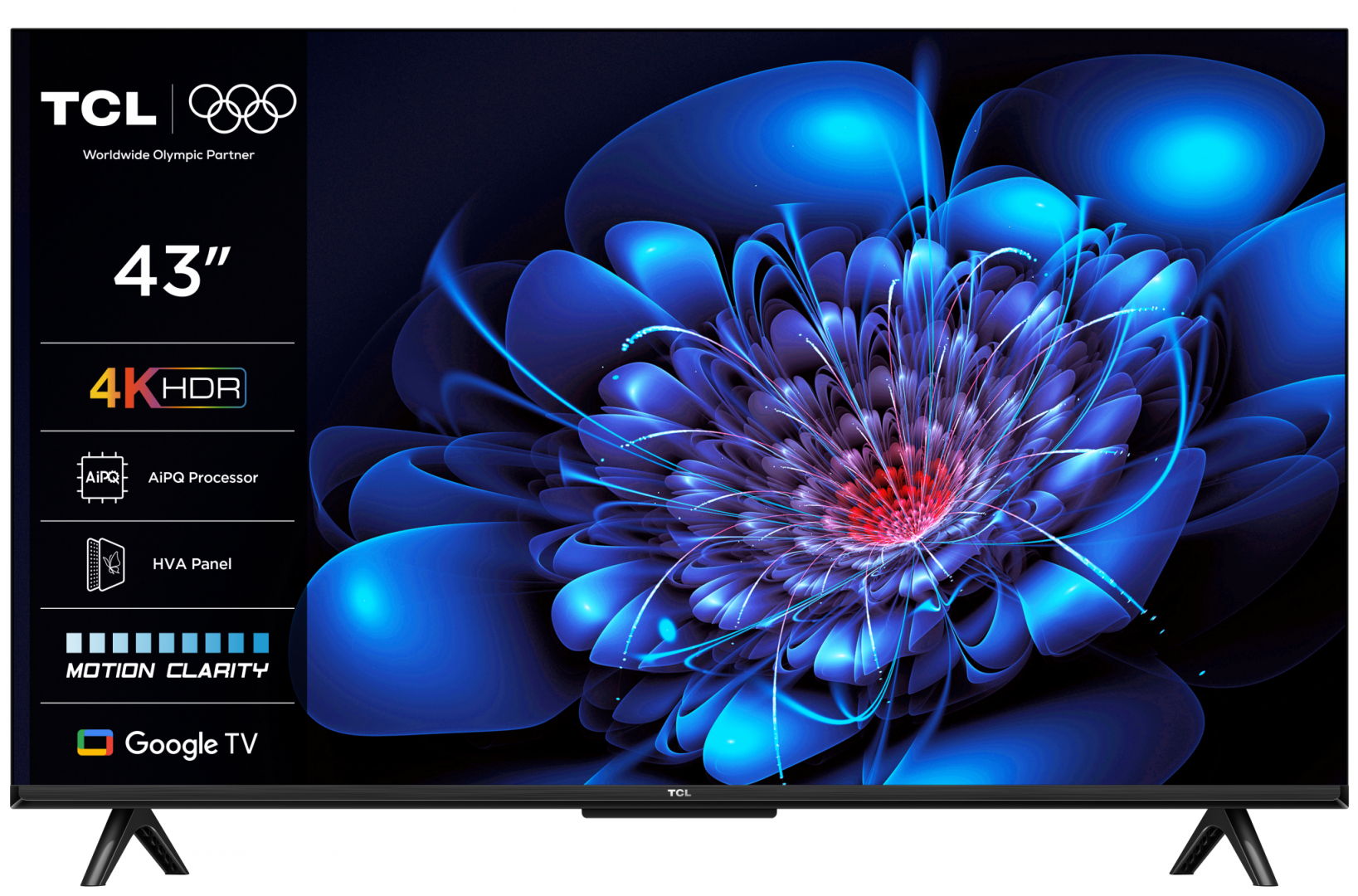 TCL Televizor LED, 109 cm, 4K, Smart Google TV, 43P69K
