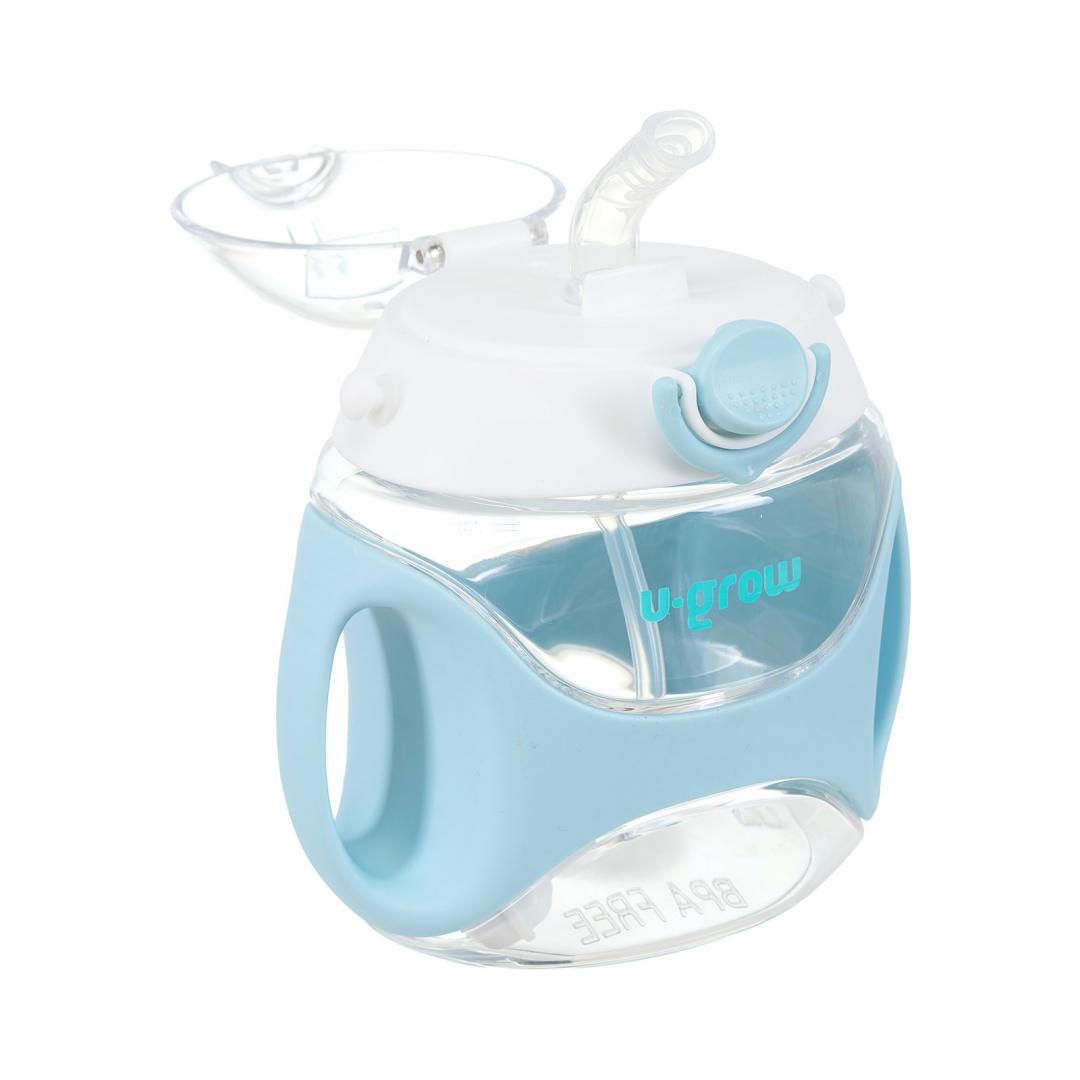 U-GROW Sticla tritan cu pai si curea, 330 ml, blue, UG-733BL - imagine 2