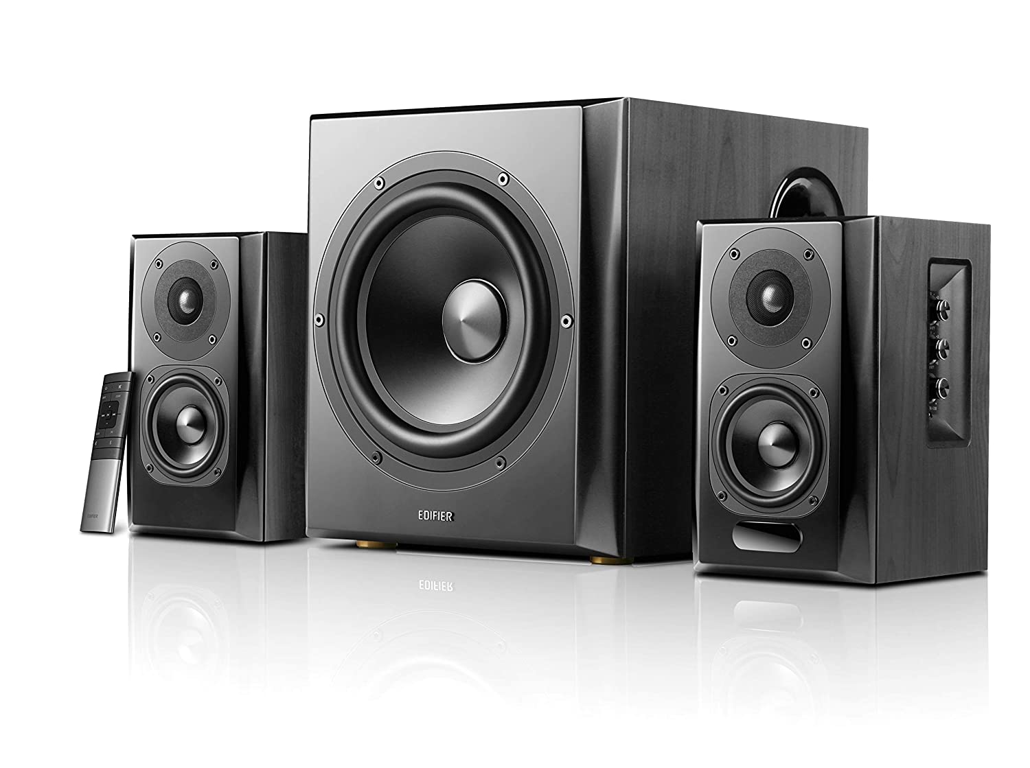 Edifier BOXE 2.1, RMS: 150W (2 x 25W, 2 x 15W, 1 x 70W), bluetooth, telecomanda wireless, S351DB-BK
